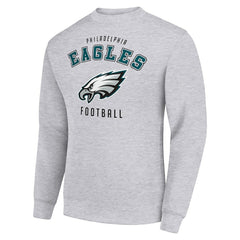 Philadelphia Eagles Starter Team Logo Pullover Sweatshirt Heather Gray | NFL