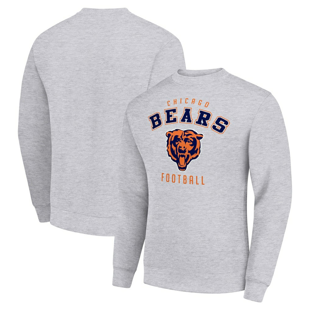 Chicago Bears Starter Team Logo Pullover Sweatshirt Heather Gray | NFL