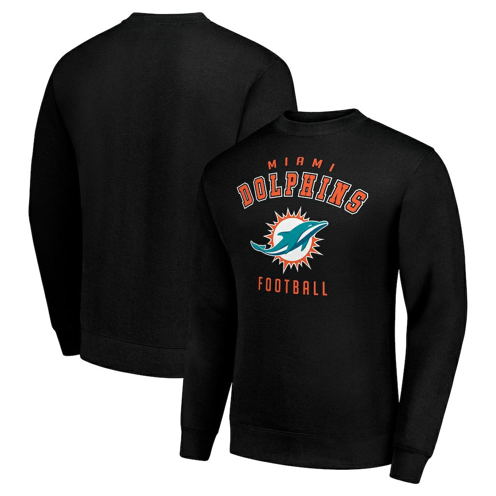Miami Dolphins Starter Team Logo Pullover Sweatshirt Black | NFL
