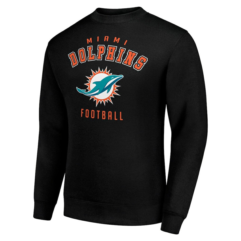 Miami Dolphins Starter Team Logo Pullover Sweatshirt Black | NFL