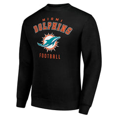 Miami Dolphins Starter Team Logo Pullover Sweatshirt Black | NFL