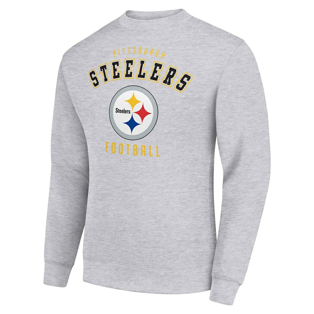 Pittsburgh Steelers Starter Team Logo Pullover Sweatshirt Heather Gray | NFL