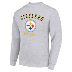 Pittsburgh Steelers Starter Team Logo Pullover Sweatshirt Heather Gray | NFL