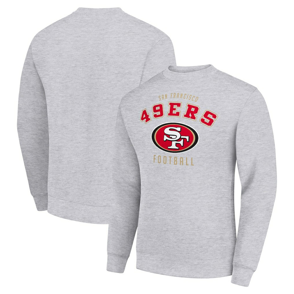 San Francisco 49ers Starter Team Logo Pullover Sweatshirt Heather Gray | NFL