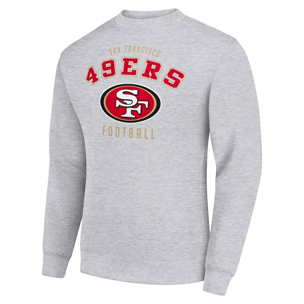 San Francisco 49ers Starter Team Logo Pullover Sweatshirt Heather Gray | NFL