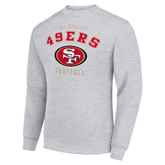 San Francisco 49ers Starter Team Logo Pullover Sweatshirt Heather Gray | NFL