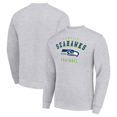 Seattle Seahawks Starter Team Logo Pullover Sweatshirt Heather Gray | NFL