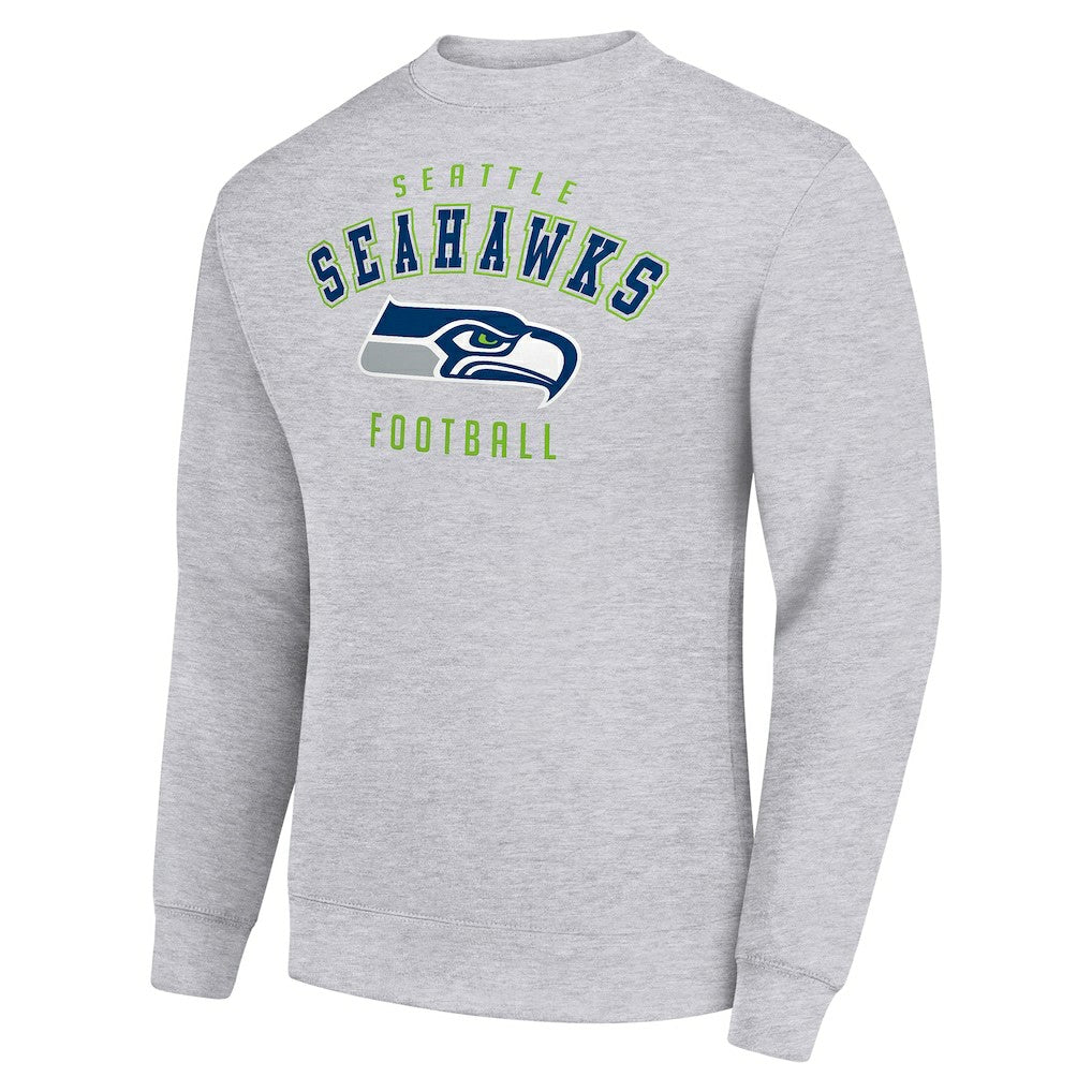 Seattle Seahawks Starter Team Logo Pullover Sweatshirt Heather Gray | NFL