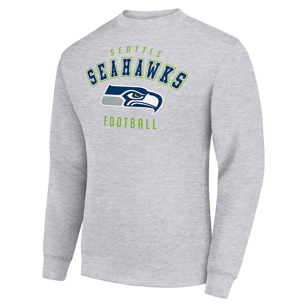 Seattle Seahawks Starter Team Logo Pullover Sweatshirt Heather Gray | NFL
