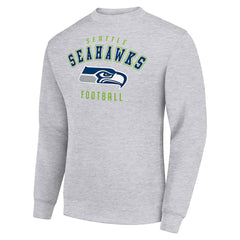 Seattle Seahawks Starter Team Logo Pullover Sweatshirt Heather Gray | NFL