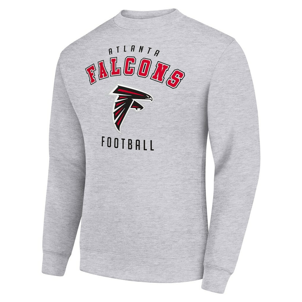 Atlanta Falcons Starter Team Logo Pullover Sweatshirt Heather Gray | NFL