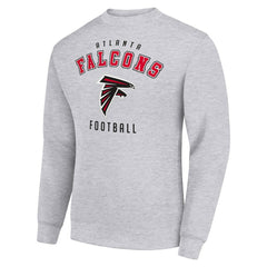 Atlanta Falcons Starter Team Logo Pullover Sweatshirt Heather Gray | NFL