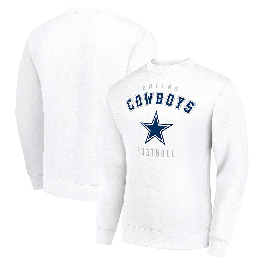 Dallas Cowboys Starter Team Logo Pullover Sweatshirt White | NFL