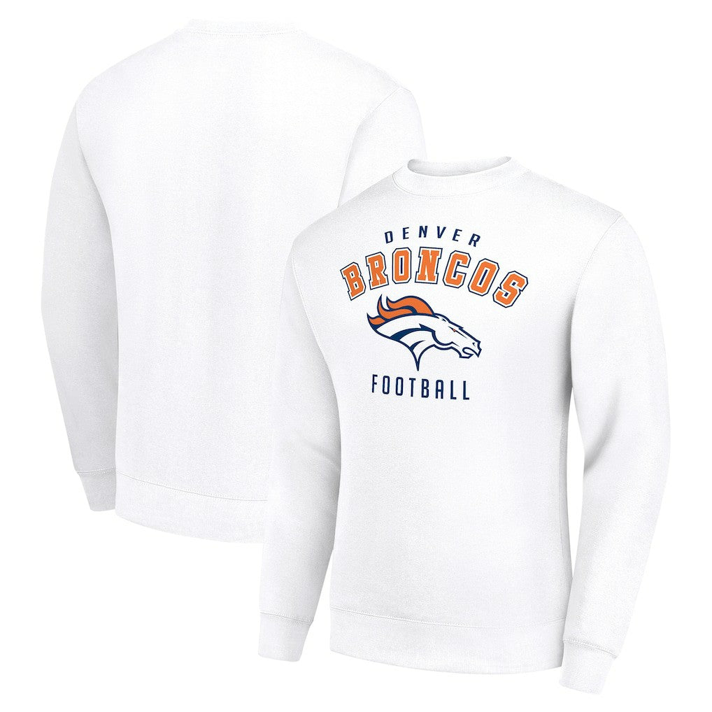 Denver Broncos Starter Team Logo Pullover Sweatshirt White | NFL