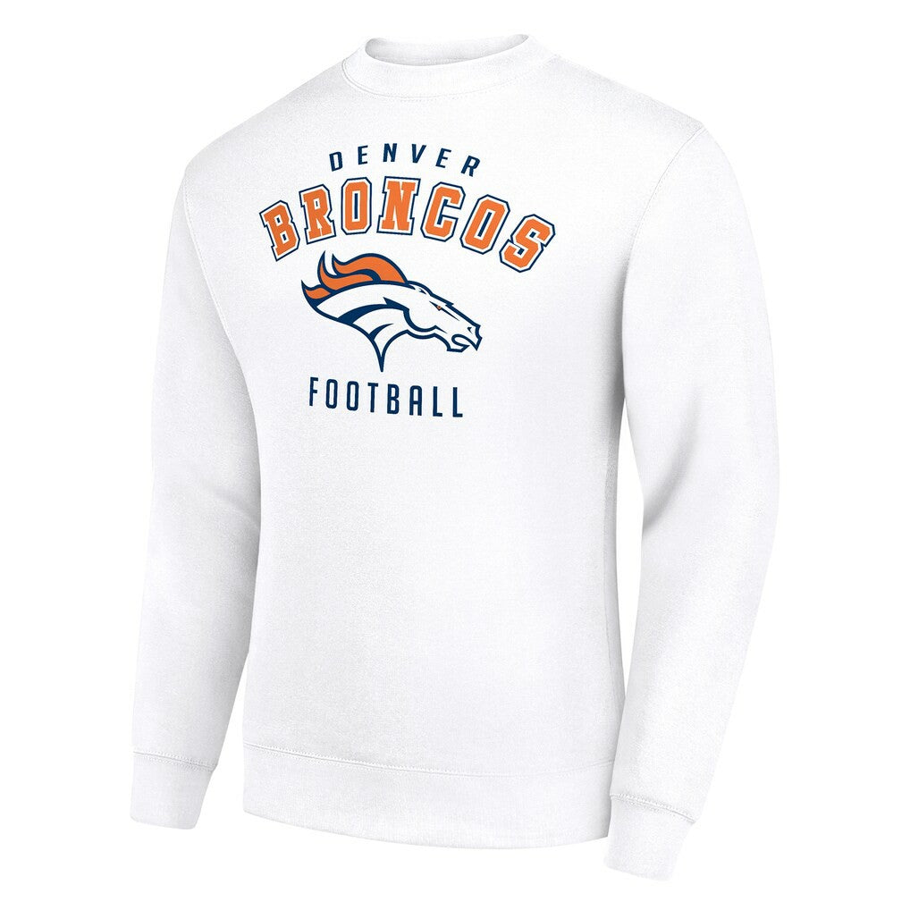 Denver Broncos Starter Team Logo Pullover Sweatshirt White | NFL