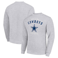 Dallas Cowboys Starter Team Logo Pullover Sweatshirt Heather Gray | NFL