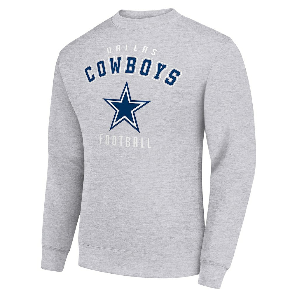 Dallas Cowboys Starter Team Logo Pullover Sweatshirt Heather Gray | NFL
