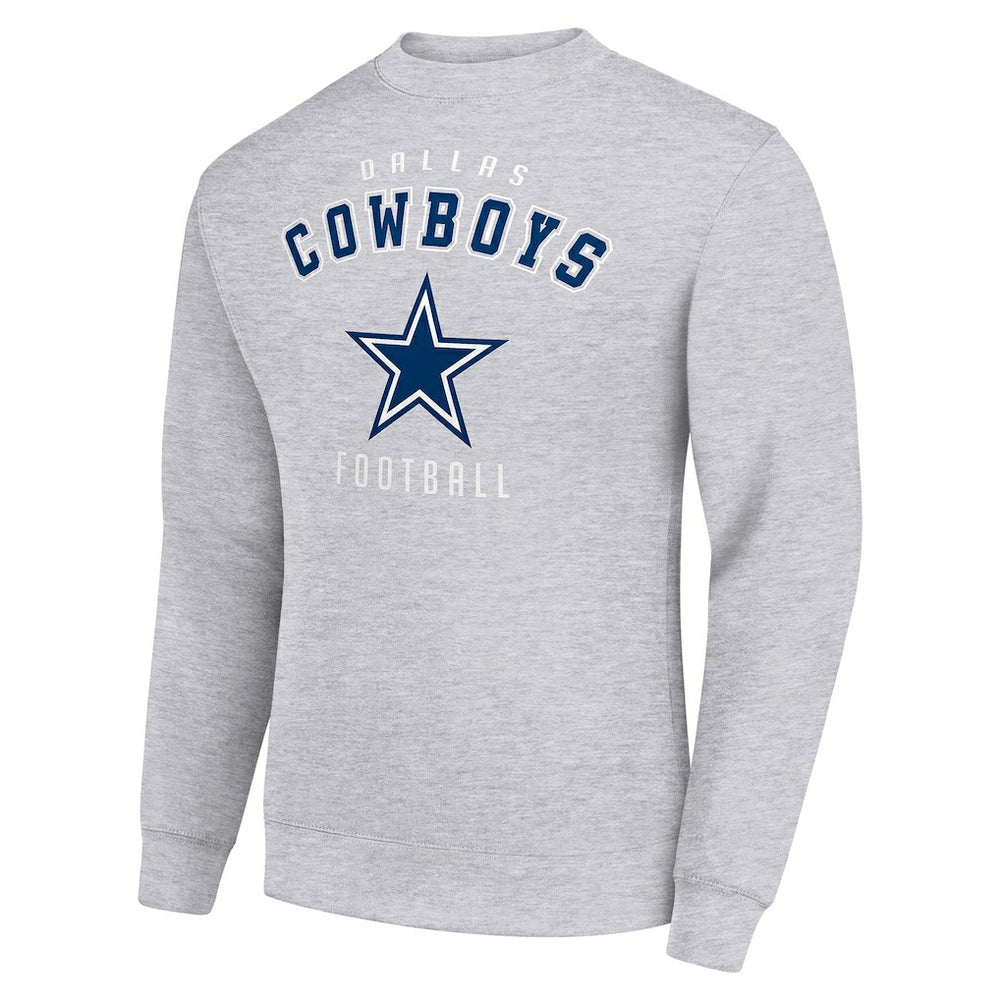 Dallas Cowboys Starter Team Logo Pullover Sweatshirt Heather Gray | NFL