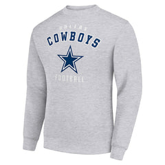 Dallas Cowboys Starter Team Logo Pullover Sweatshirt Heather Gray | NFL