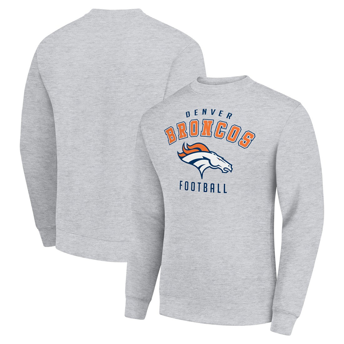 Denver Broncos Starter Team Logo Pullover Sweatshirt Heather Gray | NFL