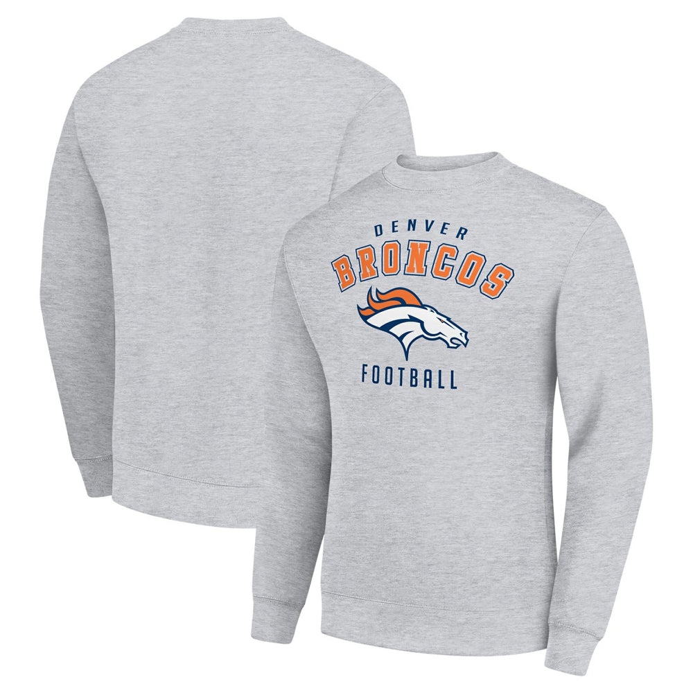 Denver Broncos Starter Team Logo Pullover Sweatshirt Heather Gray | NFL