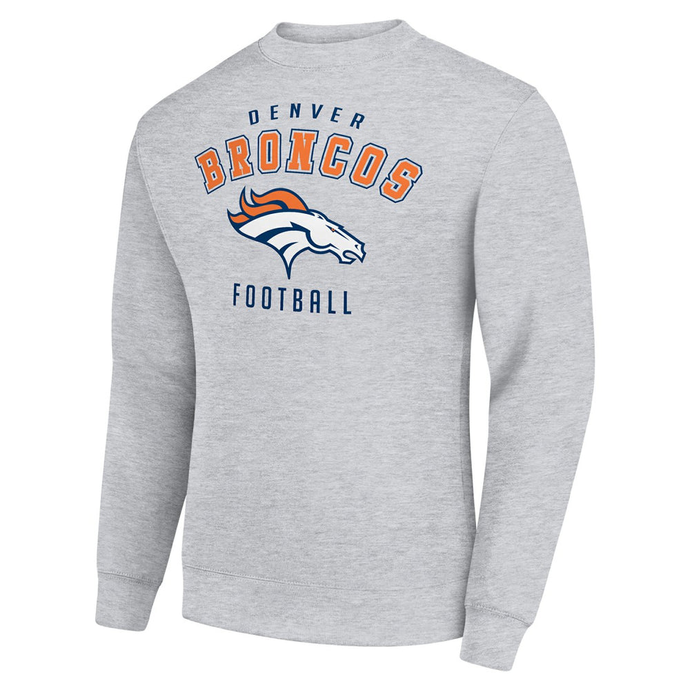 Denver Broncos Starter Team Logo Pullover Sweatshirt Heather Gray | NFL