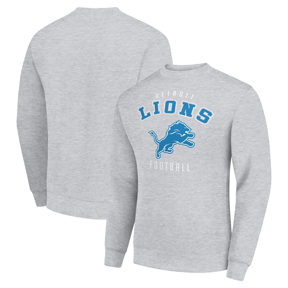 Detroit Lions Starter Team Logo Pullover Sweatshirt Heather Gray | NFL
