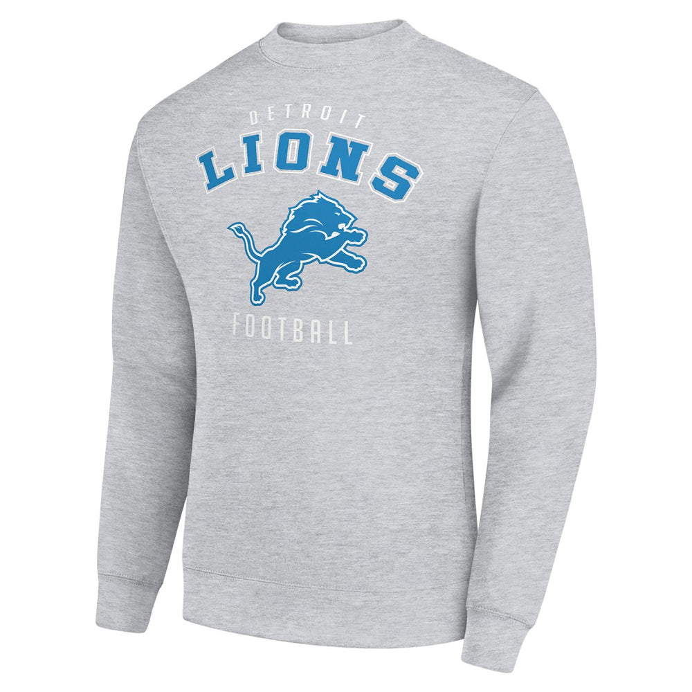Detroit Lions Starter Team Logo Pullover Sweatshirt Heather Gray | NFL