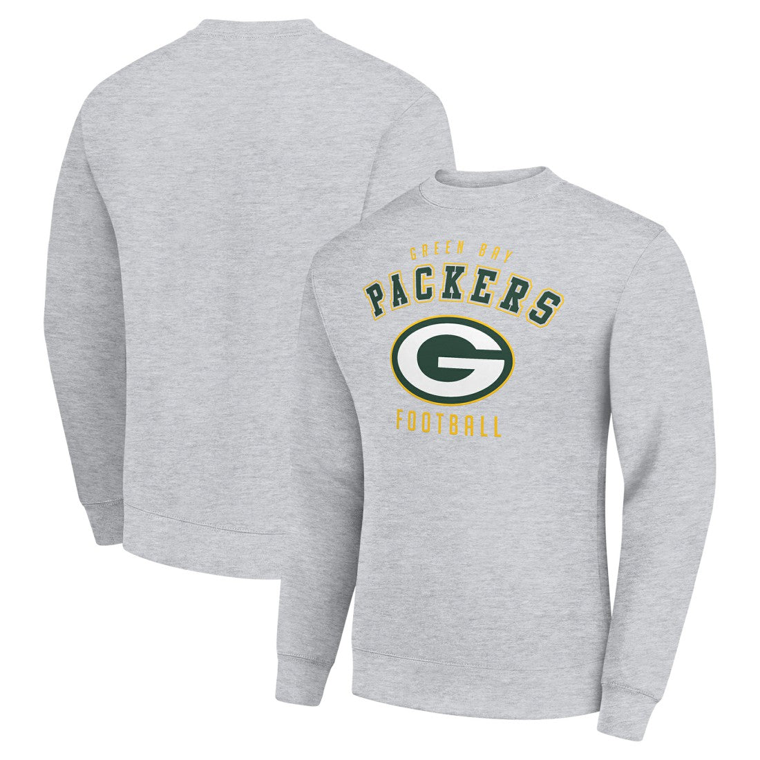Green Bay Packers Starter Team Logo Pullover Sweatshirt Heather Gray | NFL