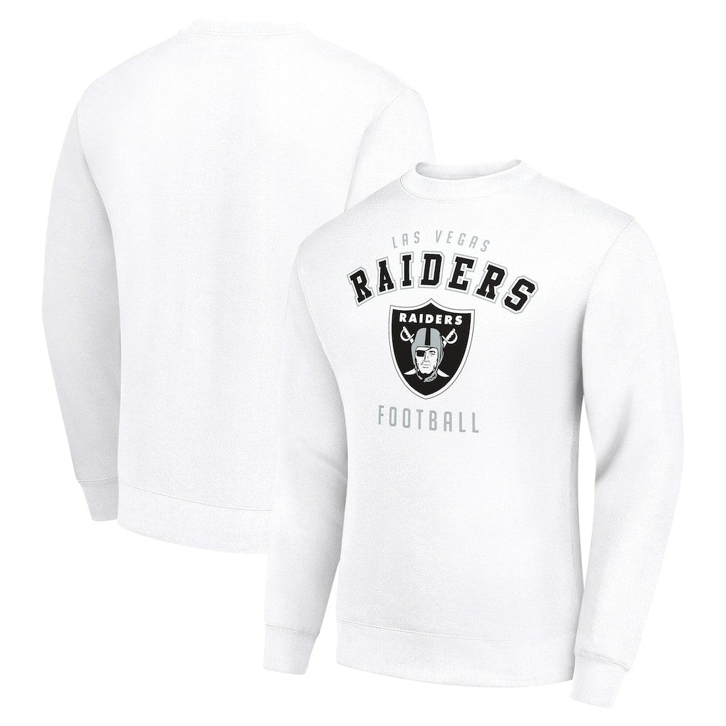 Las Vegas Raiders Starter Team Logo Pullover Sweatshirt White | NFL