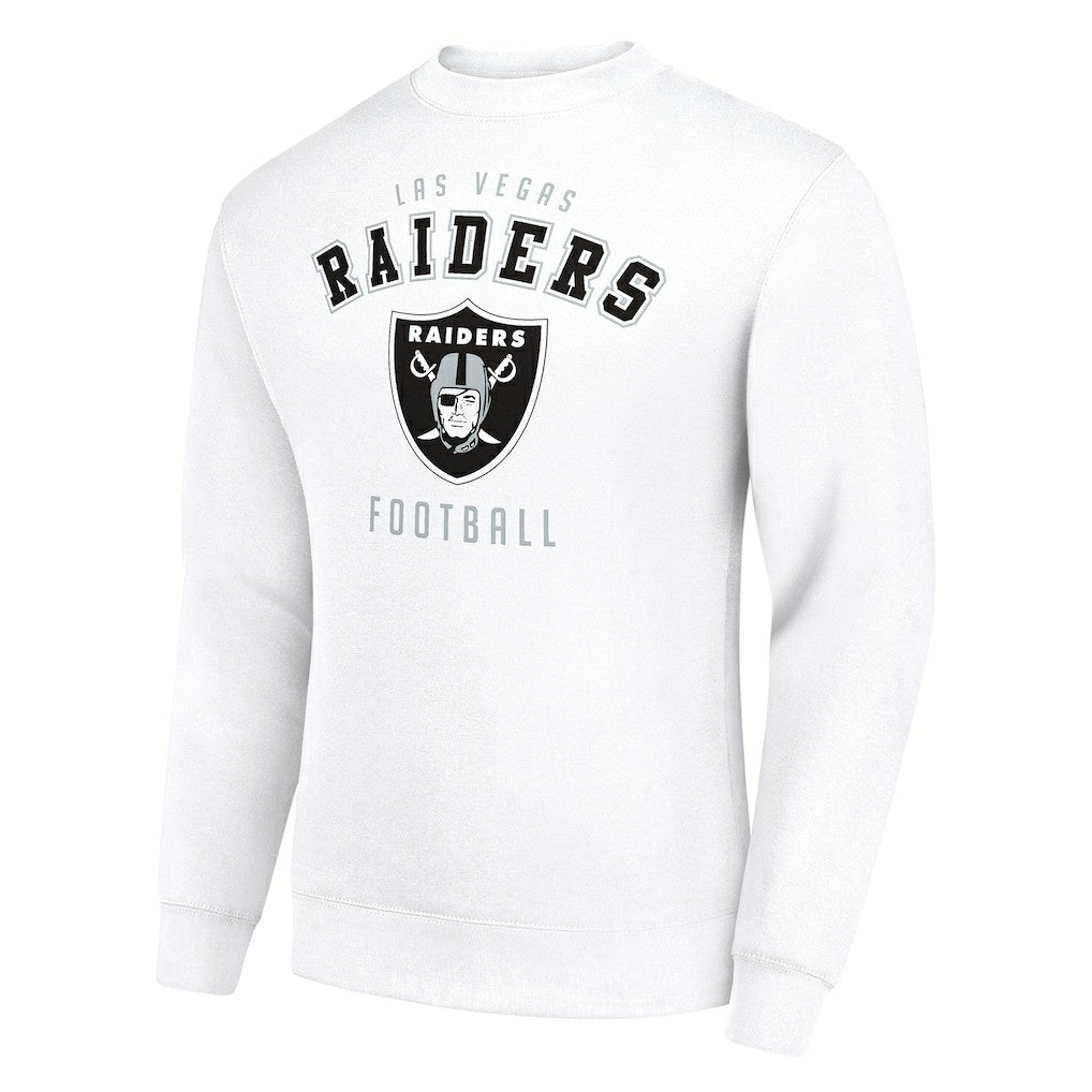 Las Vegas Raiders Starter Team Logo Pullover Sweatshirt White | NFL