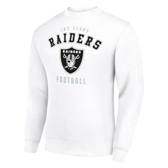 Las Vegas Raiders Starter Team Logo Pullover Sweatshirt White | NFL