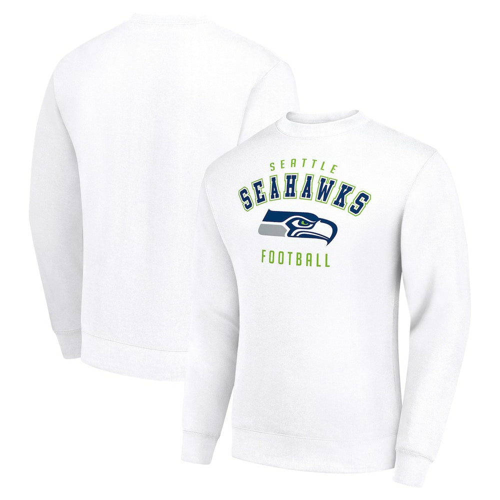 Seattle Seahawks Starter Team Logo Pullover Sweatshirt White | NFL