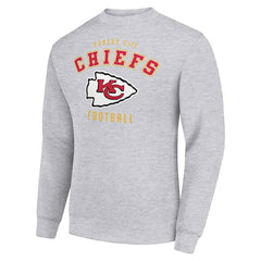 Kansas City Chiefs Starter Team Logo Pullover Sweatshirt Heather Gray | NFL