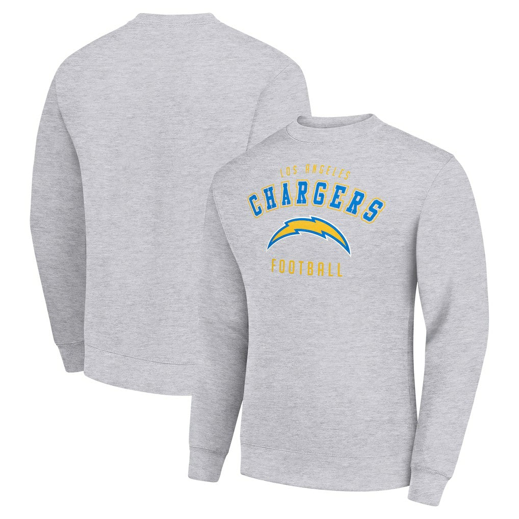 Los Angeles Chargers Starter Team Logo Pullover Sweatshirt Heather Gray | NFL