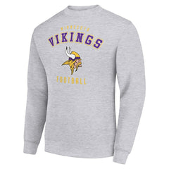 Minnesota Vikings Starter Team Logo Pullover Sweatshirt Heather Gray | NFL