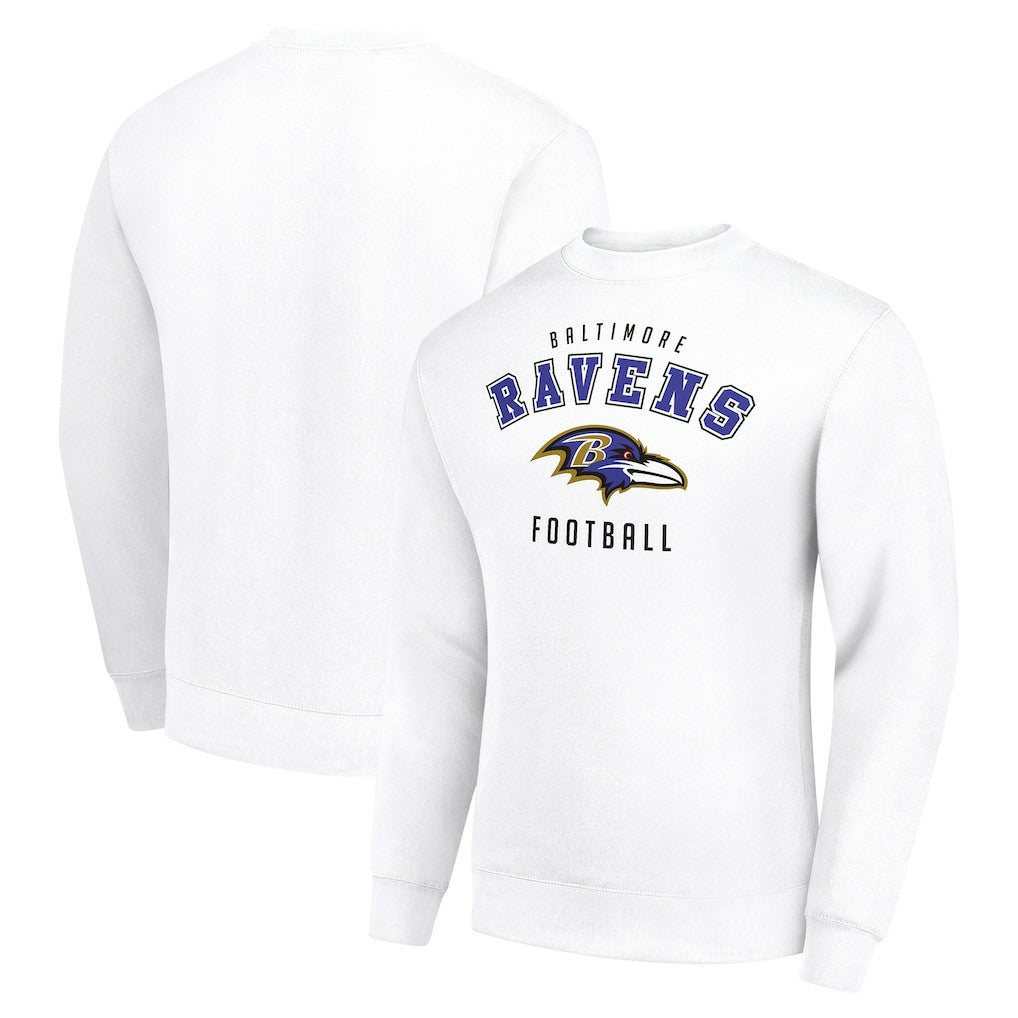 Baltimore Ravens Starter Team Logo Pullover Sweatshirt White | NFL
