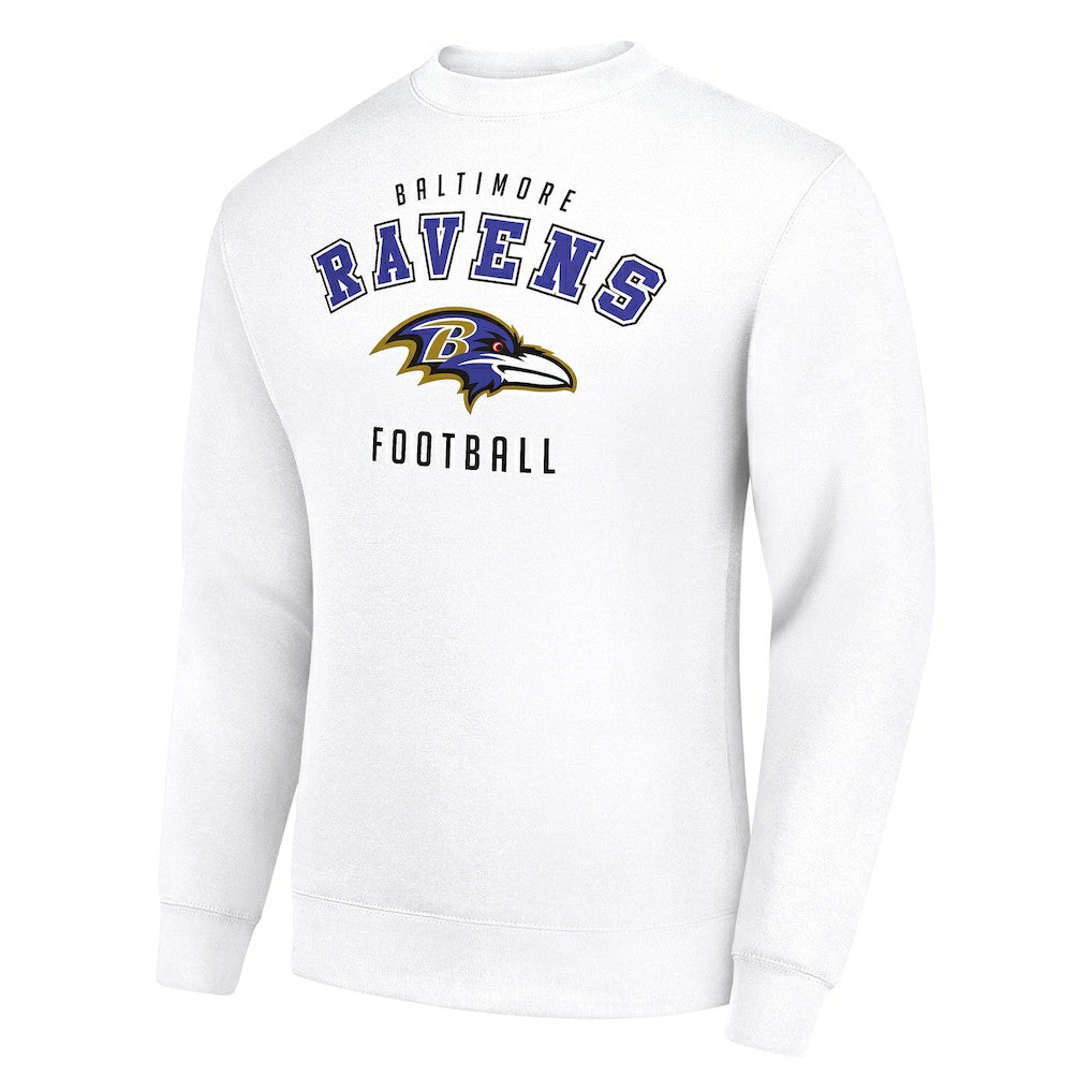 Baltimore Ravens Starter Team Logo Pullover Sweatshirt White | NFL