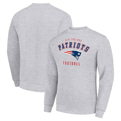 New England Patriots Starter Team Logo Pullover Sweatshirt Heather Gray | NFL