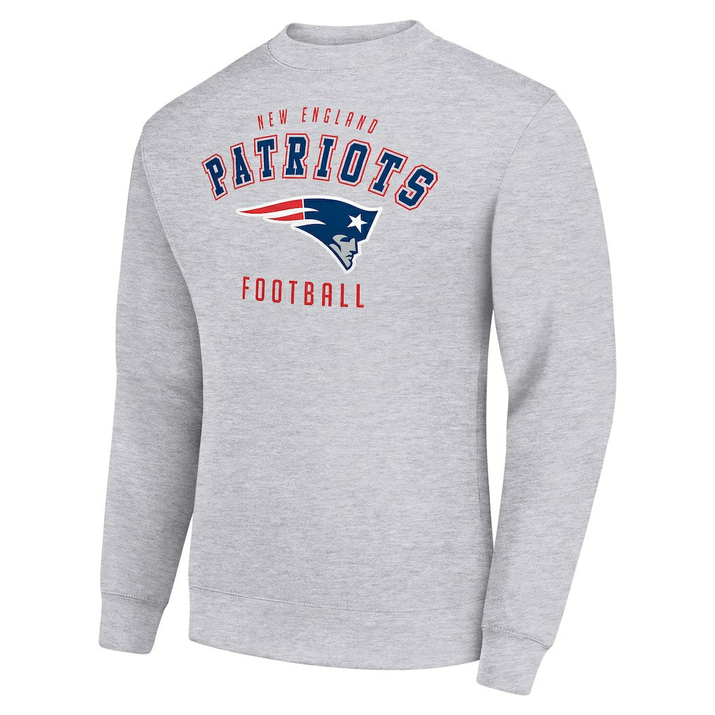 New England Patriots Starter Team Logo Pullover Sweatshirt Heather Gray | NFL