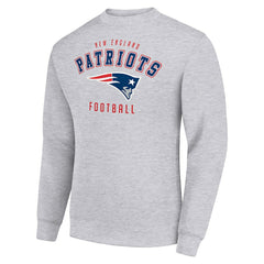 New England Patriots Starter Team Logo Pullover Sweatshirt Heather Gray | NFL