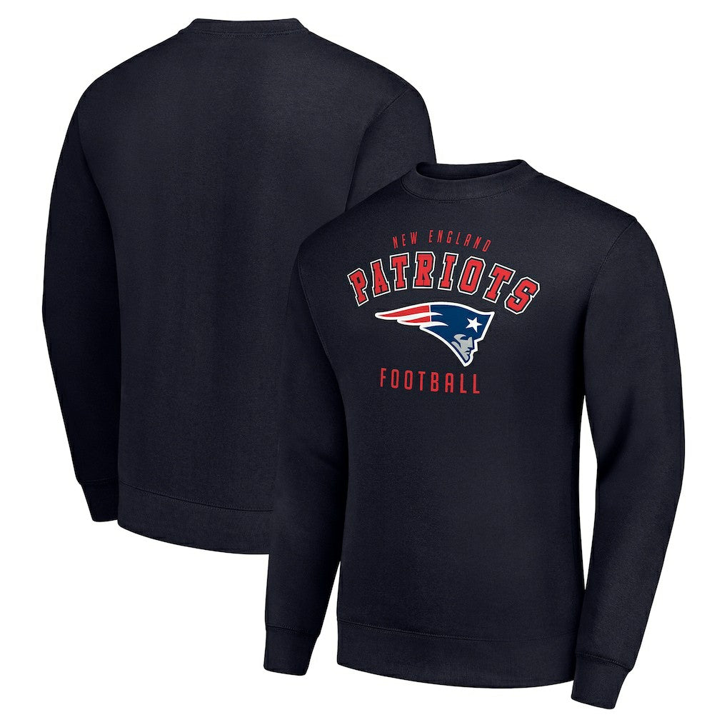 New England Patriots Starter Team Logo Pullover Sweatshirt Navy | NFL