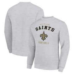 New Orleans Saints Starter Team Logo Pullover Sweatshirt Heather Gray | NFL
