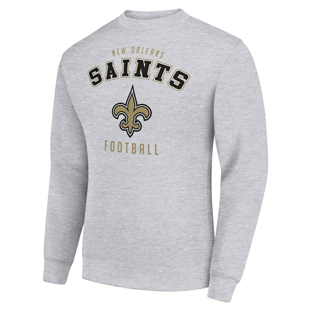 New Orleans Saints Starter Team Logo Pullover Sweatshirt Heather Gray | NFL