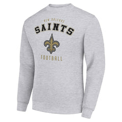 New Orleans Saints Starter Team Logo Pullover Sweatshirt Heather Gray | NFL