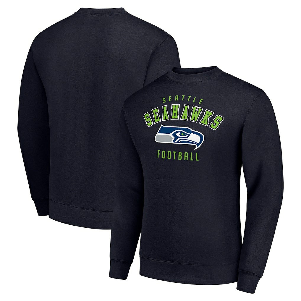 Seattle Seahawks Starter Team Logo Pullover Sweatshirt College Navy | NFL