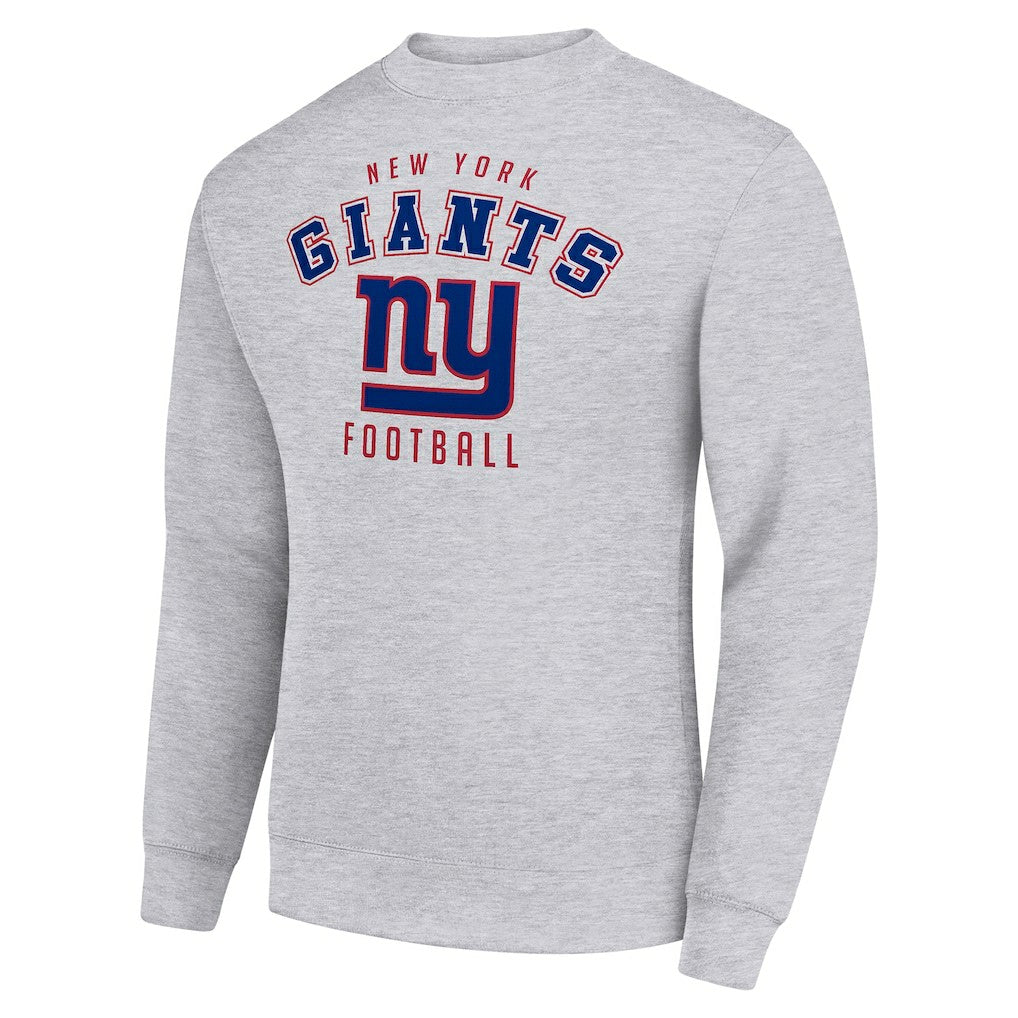 New York Giants Starter Team Logo Pullover Sweatshirt Heather Gray | NFL