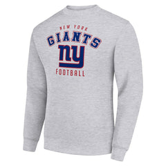 New York Giants Starter Team Logo Pullover Sweatshirt Heather Gray | NFL