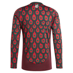 Mexico National Team 2024 Home Replica Long Sleeve Jersey Burgundy | Adidas Sale