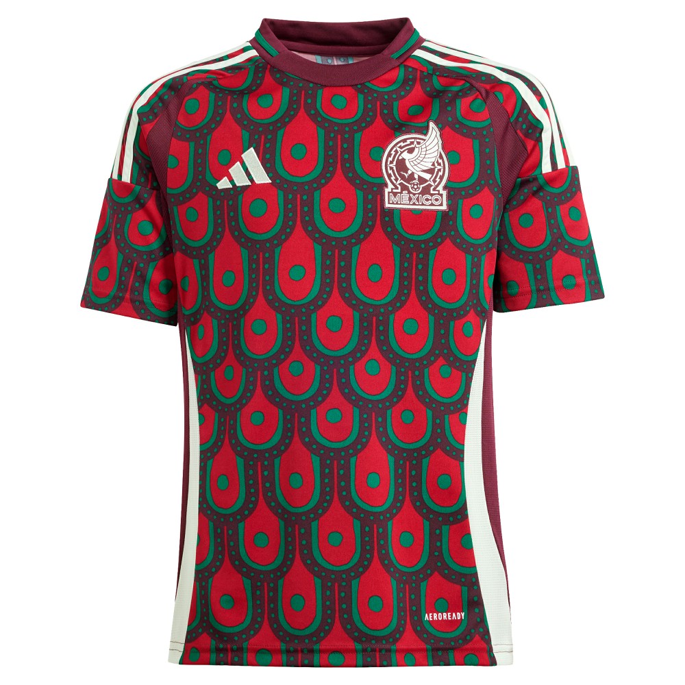 Mexico National Team Youth 2024 Home Replica Jersey Burgundy | Adidas
